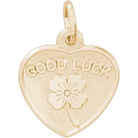 10K Gold Good Luck Heart Charm by Rembrandt Charms 10K Gold Good Luck Heart Charm by Rembrandt Charms