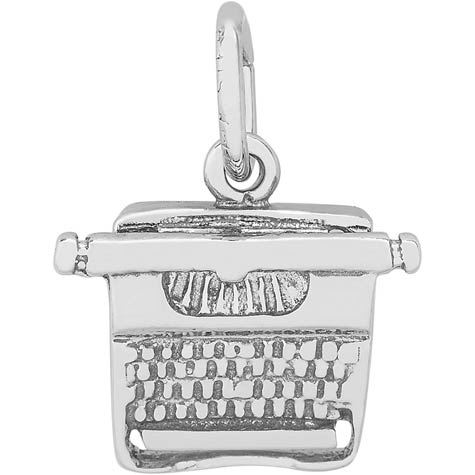 Sterling Silver Typewriter Charm by Rembrandt Charms Sterling Silver Typewriter Charm by Rembrandt Charms