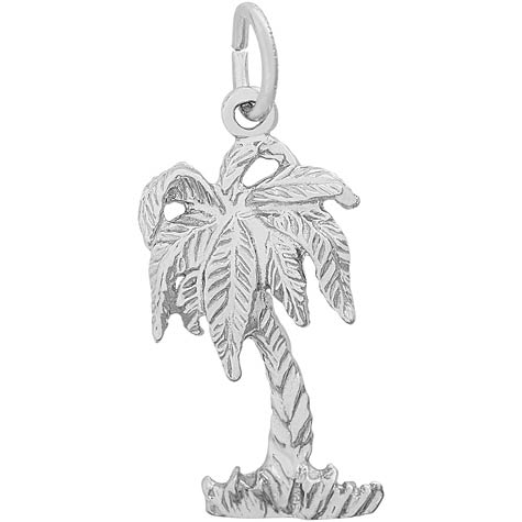 14K White Gold Palm Tree Charm by Rembrandt Charms 14K White Gold Palm Tree Charm by Rembrandt Charms