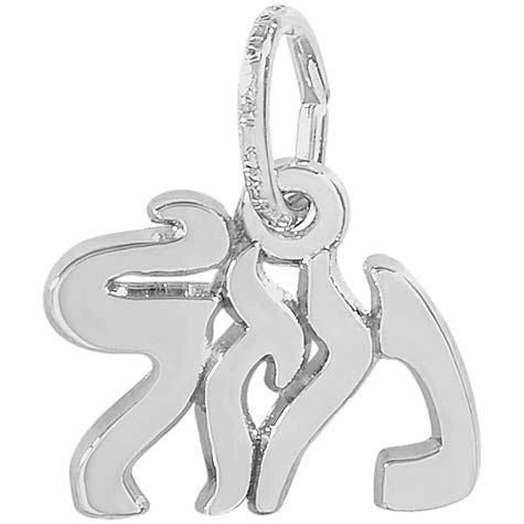 14K White Gold Mazel Tov Charm by Rembrandt Charms 14K White Gold Mazel Tov Charm by Rembrandt Charms