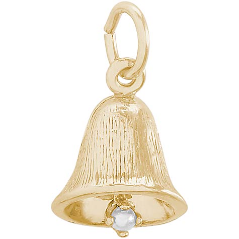 14K Gold Small Bell Charm by Rembrandt Charms 14K Gold Small Bell Charm by Rembrandt Charms