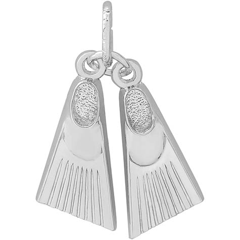 14K White Gold Swim Fins Charm by Rembrandt Charms 14K White Gold Swim Fins Charm by Rembrandt Charms