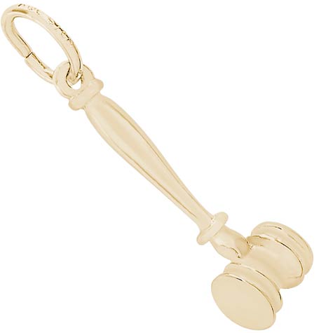 Gold Plate Gavel Charm by Rembrandt Charms Gold Plate Gavel Charm by Rembrandt Charms
