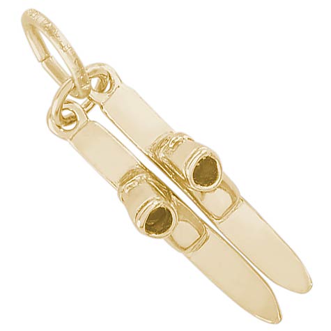 10K Gold Pair of Skis Charm by Rembrandt Charms 10K Gold Pair of Skis Charm by Rembrandt Charms