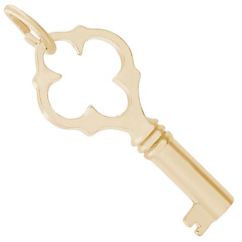 14K Gold Antique Key Charm by Rembrandt Charms 14K Gold Antique Key Charm by Rembrandt Charms