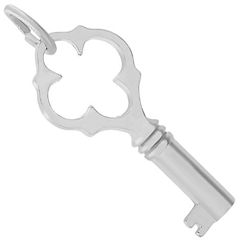 14K White Gold Antique Key Charm by Rembrandt Charms 14K White Gold Antique Key Charm by Rembrandt Charms
