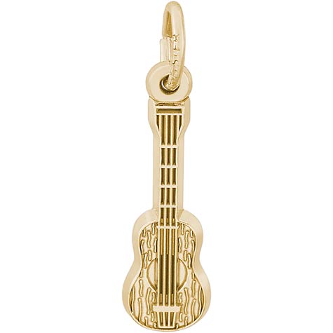 Gold Plate Small Acoustic Guitar Charm by Rembrandt Charms Gold Plate Small Acoustic Guitar Charm by Rembrandt Charms