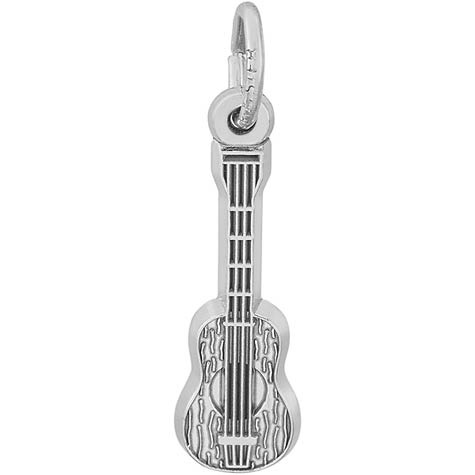 14K White Gold Small Acoustic Guitar Charm by Rembrandt Charms 14K White Gold Small Acoustic Guitar Charm by Rembrandt Charms