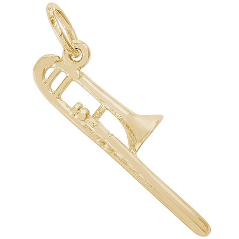 14K Gold Trombone Charm by Rembrandt Charms 14K Gold Trombone Charm by Rembrandt Charms