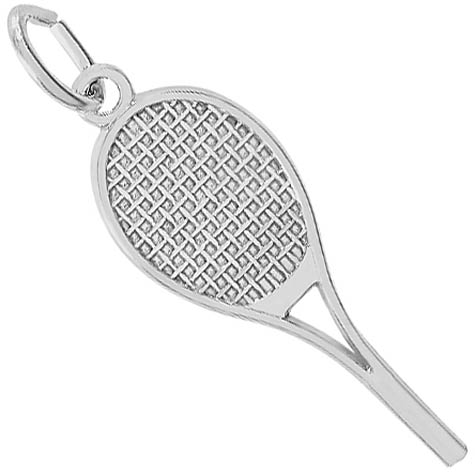 14K White Gold Tennis Racquet Charm by Rembrandt Charms 14K White Gold Tennis Racquet Charm by Rembrandt Charms