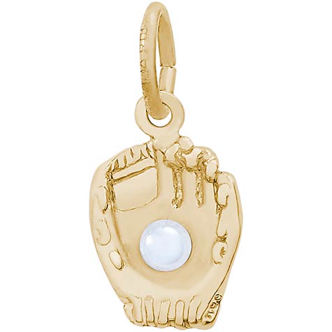 Gold Plated Baseball Glove Accent Charm by Rembrandt Charms Gold Plated Baseball Glove Accent Charm by Rembrandt Charms
