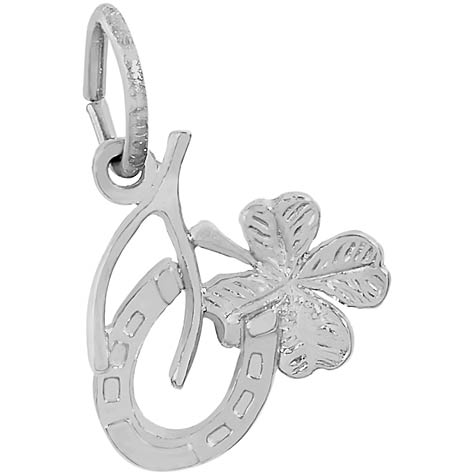 14K White Gold Symbols of Luck Charm by Rembrandt Charms 14K White Gold Symbols of Luck Charm by Rembrandt Charms