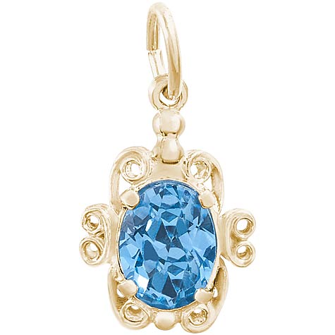 14K Gold 12 December Filigree Charm by Rembrandt Charms 14K Gold 12 December Filigree Charm by Rembrandt Charms