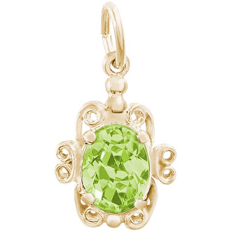 14K Gold 08 August Filigree Charm by Rembrandt Charms 14K Gold 08 August Filigree Charm by Rembrandt Charms