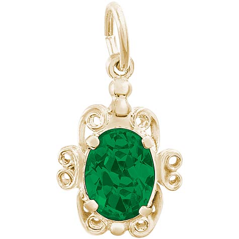14K Gold 05 May Filigree Charm by Rembrandt Charms 14K Gold 05 May Filigree Charm by Rembrandt Charms