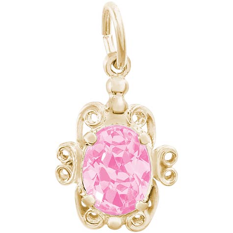 14K Gold 10 October Filigree Charm by Rembrandt Charms 14K Gold 10 October Filigree Charm by Rembrandt Charms