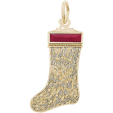 14K Gold Christmas Stocking Charm by Rembrandt Charms 14K Gold Christmas Stocking Charm by Rembrandt Charms