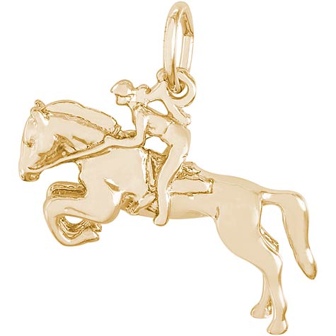 14K Gold Horse and Jockey Charm by Rembrandt Charms 14K Gold Horse and Jockey Charm by Rembrandt Charms
