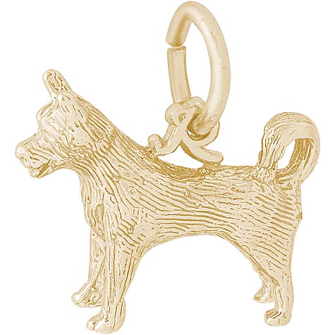 14K Gold Husky Dog Charm by Rembrandt Charms 14K Gold Husky Dog Charm by Rembrandt Charms