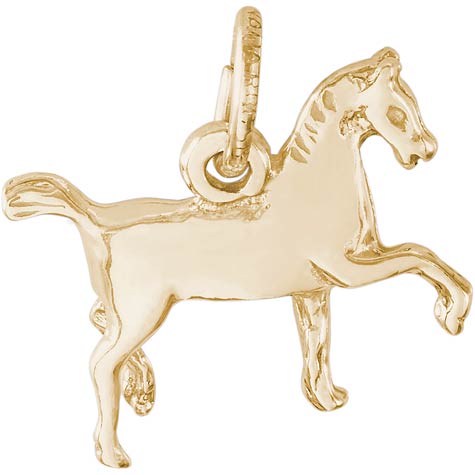Gold Plate Extended Trot Horse Charm by Rembrandt Charms Gold Plate Extended Trot Horse Charm by Rembrandt Charms