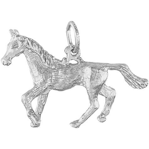 Sterling Silver Trotting Horse Charm by Rembrandt Charms Sterling Silver Trotting Horse Charm by Rembrandt Charms