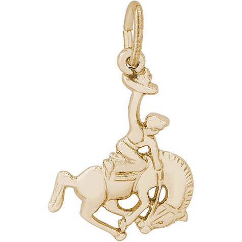 Gold Plate Ride'em Cowboy Charm by Rembrandt Charms Gold Plate Ride'em Cowboy Charm by Rembrandt Charms