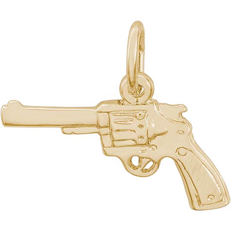 10K Gold Revolver Charm by Rembrandt Charms 10K Gold Revolver Charm by Rembrandt Charms
