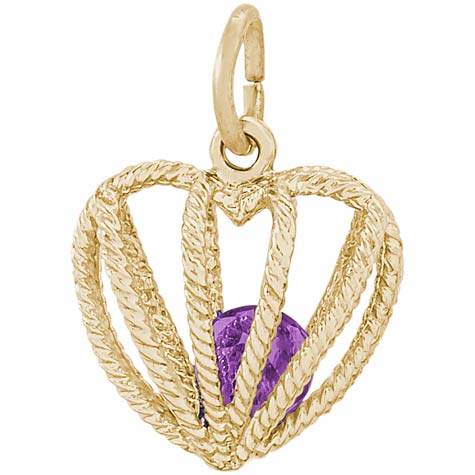 14K Gold Embrace Love Charm 02 February by Rembrandt Charms 14K Gold Embrace Love Charm 02 February by Rembrandt Charms