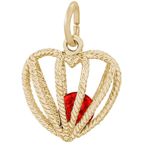 14K Gold Embrace Love Charm 07 July by Rembrandt Charms 14K Gold Embrace Love Charm 07 July by Rembrandt Charms