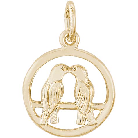 10K Gold Love Birds Charm by Rembrandt Charms 10K Gold Love Birds Charm by Rembrandt Charms