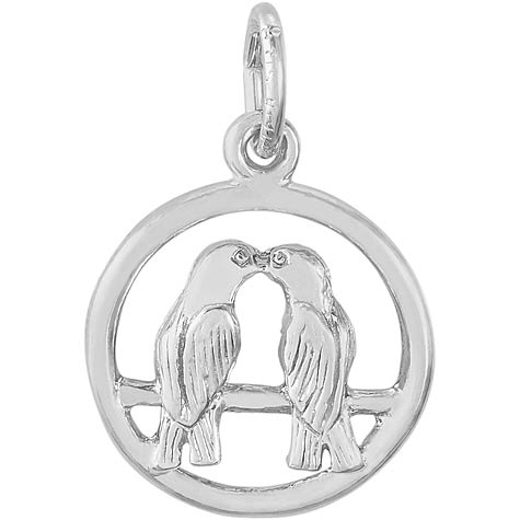 Sterling Silver Love Birds Charm by Rembrandt Charms Sterling Silver Love Birds Charm by Rembrandt Charms