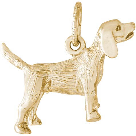 14K Gold Beagle Dog Charm by Rembrandt Charms 14K Gold Beagle Dog Charm by Rembrandt Charms