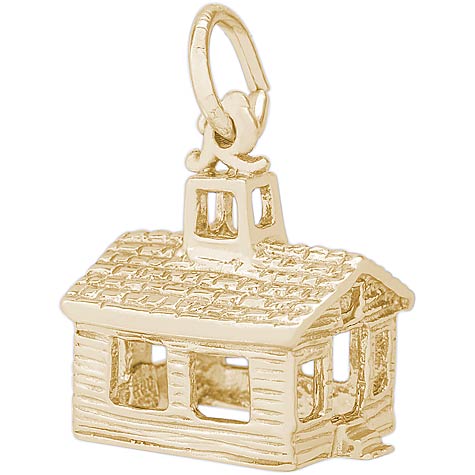 Gold Plate School House Charm by Rembrandt Charms Gold Plate School House Charm by Rembrandt Charms
