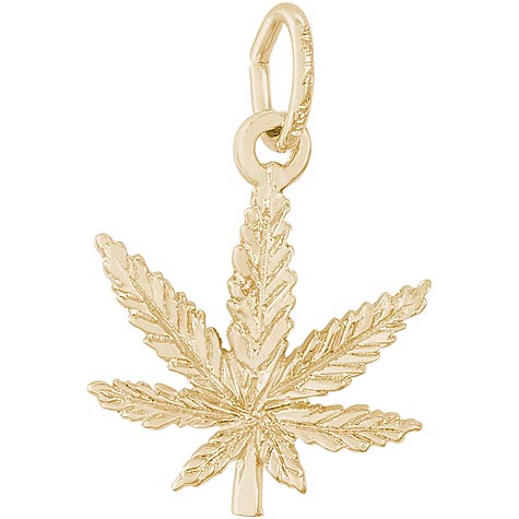 14k Gold Marijuana Leaf Charm by Rembrandt Charms 14k Gold Marijuana Leaf Charm by Rembrandt Charms