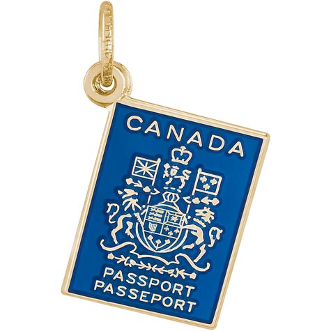 14K Gold Canadian Passport Charm by Rembrandt Charms 14K Gold Canadian Passport Charm by Rembrandt Charms