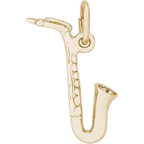 Gold Plate Saxophone Accent Charm by Rembrandt Charms Gold Plate Saxophone Accent Charm by Rembrandt Charms