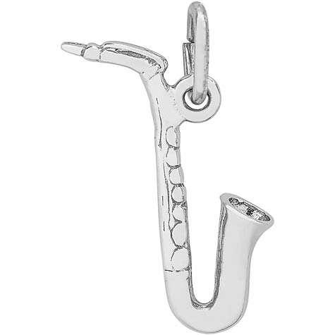Sterling Silver Saxophone Accent Charm by Rembrandt Charms Sterling Silver Saxophone Accent Charm by Rembrandt Charms