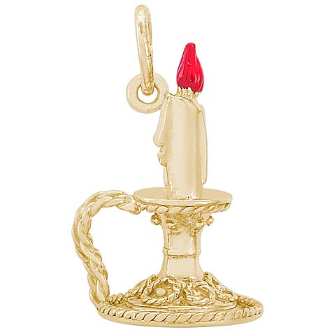 14K Gold Candle Charm by Rembrandt Charms 14K Gold Candle Charm by Rembrandt Charms