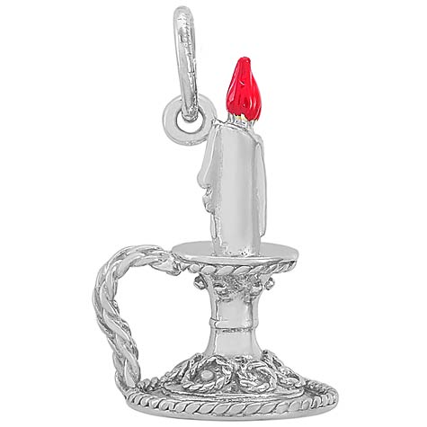 Sterling Silver Candle Charm by Rembrandt Charms Sterling Silver Candle Charm by Rembrandt Charms