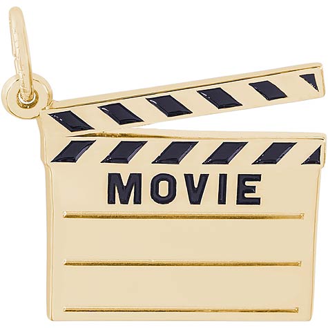 14k Gold Movie Clap Board Charm by Rembrandt Charms 14k Gold Movie Clap Board Charm by Rembrandt Charms