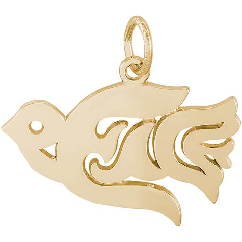 14K Gold Peace Dove Charm by Rembrandt Charms 14K Gold Peace Dove Charm by Rembrandt Charms