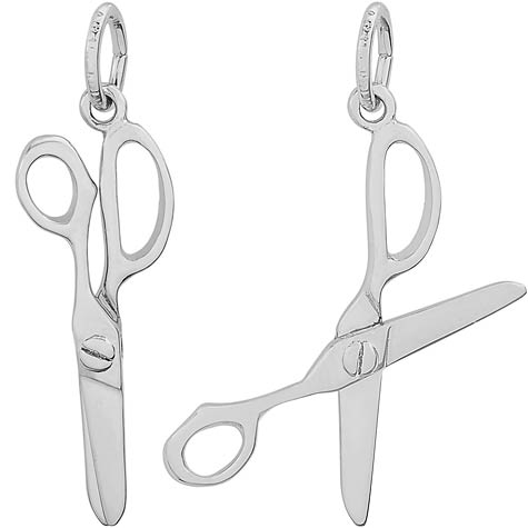 14K White Gold Scissors Charm by Rembrandt Charms 14K White Gold Scissors Charm by Rembrandt Charms