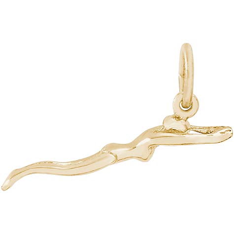 Gold Plated Female Swimmer Charm by Rembrandt Charms Gold Plated Female Swimmer Charm by Rembrandt Charms