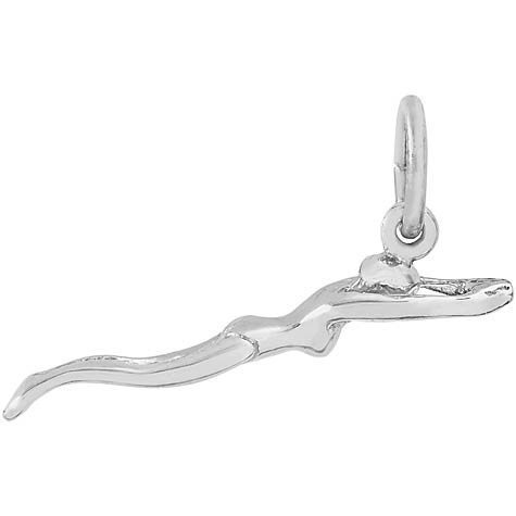 Sterling Silver Female Swimmer Charm by Rembrandt Charms Sterling Silver Female Swimmer Charm by Rembrandt Charms