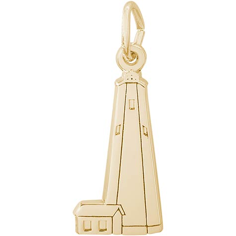14K Gold Bald Head Lighthouse Charm by Rembrandt Charms 14K Gold Bald Head Lighthouse Charm by Rembrandt Charms