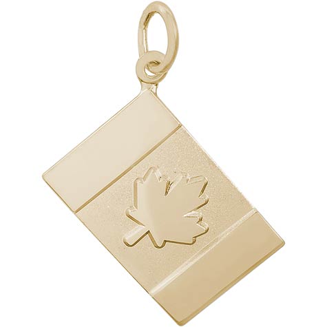 14K Gold Canadian Flag Charm by Rembrandt Charms 14K Gold Canadian Flag Charm by Rembrandt Charms
