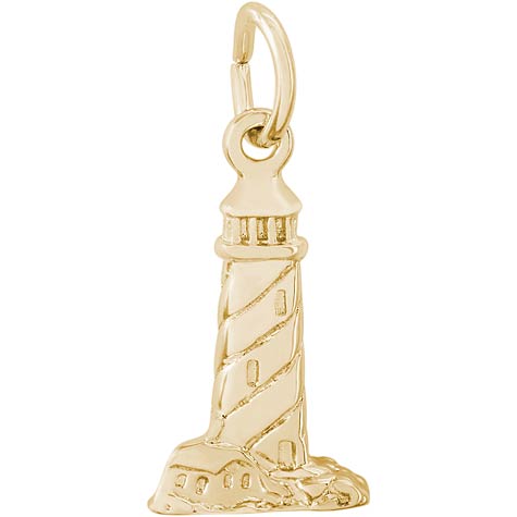 Gold Plate Coastal Lighthouse Charm by Rembrandt Charms Gold Plate Coastal Lighthouse Charm by Rembrandt Charms