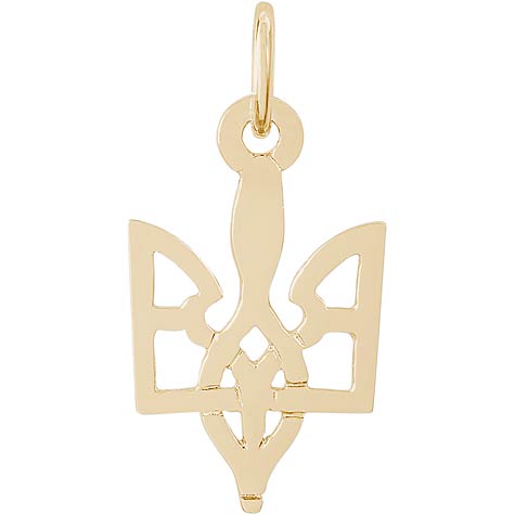 14K Gold Ukrainian Trident Charm by Rembrandt Charms 14K Gold Ukrainian Trident Charm by Rembrandt Charms