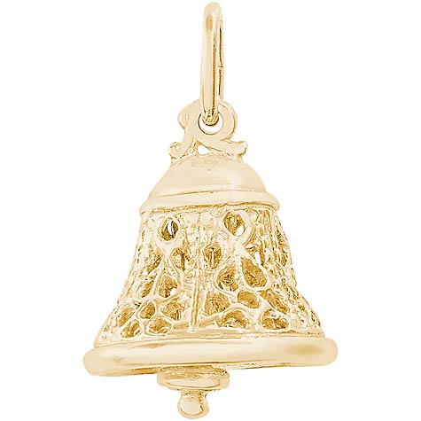 14K Gold Filigree Bell Charm by Rembrandt Charms 14K Gold Filigree Bell Charm by Rembrandt Charms