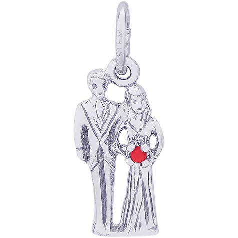 Sterling Silver Bride and Groom Accent Charm by Rembrandt Charms Sterling Silver Bride and Groom Accent Charm by Rembrandt Charms